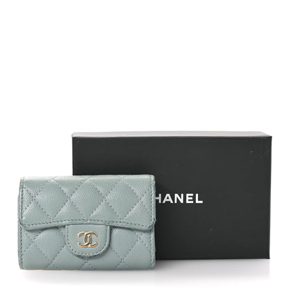 Chanel Caviar Quilted Classic 4 Key Holder Wallet Grey 9 of 10