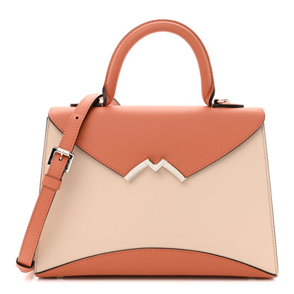 Moynat Carat Calfskin Bicolor Gabrielle PM Peche Powder 1 of 11