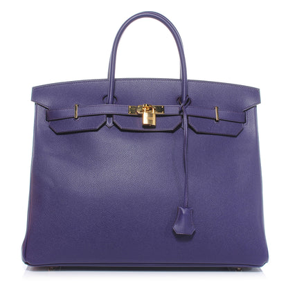 Hermes Epsom Birkin 40 Iris 1 of 9