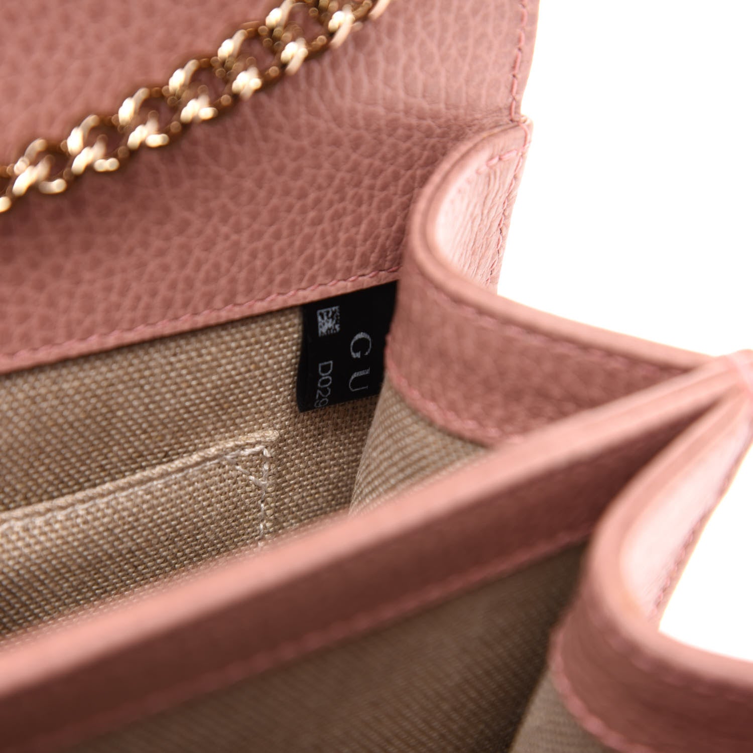 Gucci Dollar Calfskin Small Interlocking G Shoulder Bag Soft Pink 8 of 11
