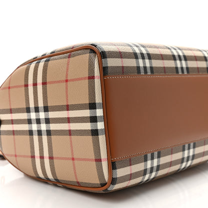 Burberry Horseferry Check Medium Bowling Bag Tan 7 of 8