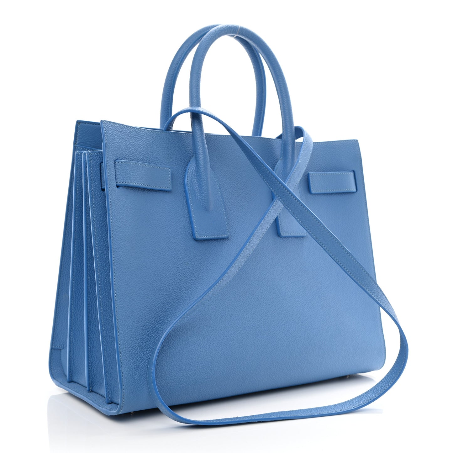 Grained Calfskin Small Sac De Jour Blue Clair