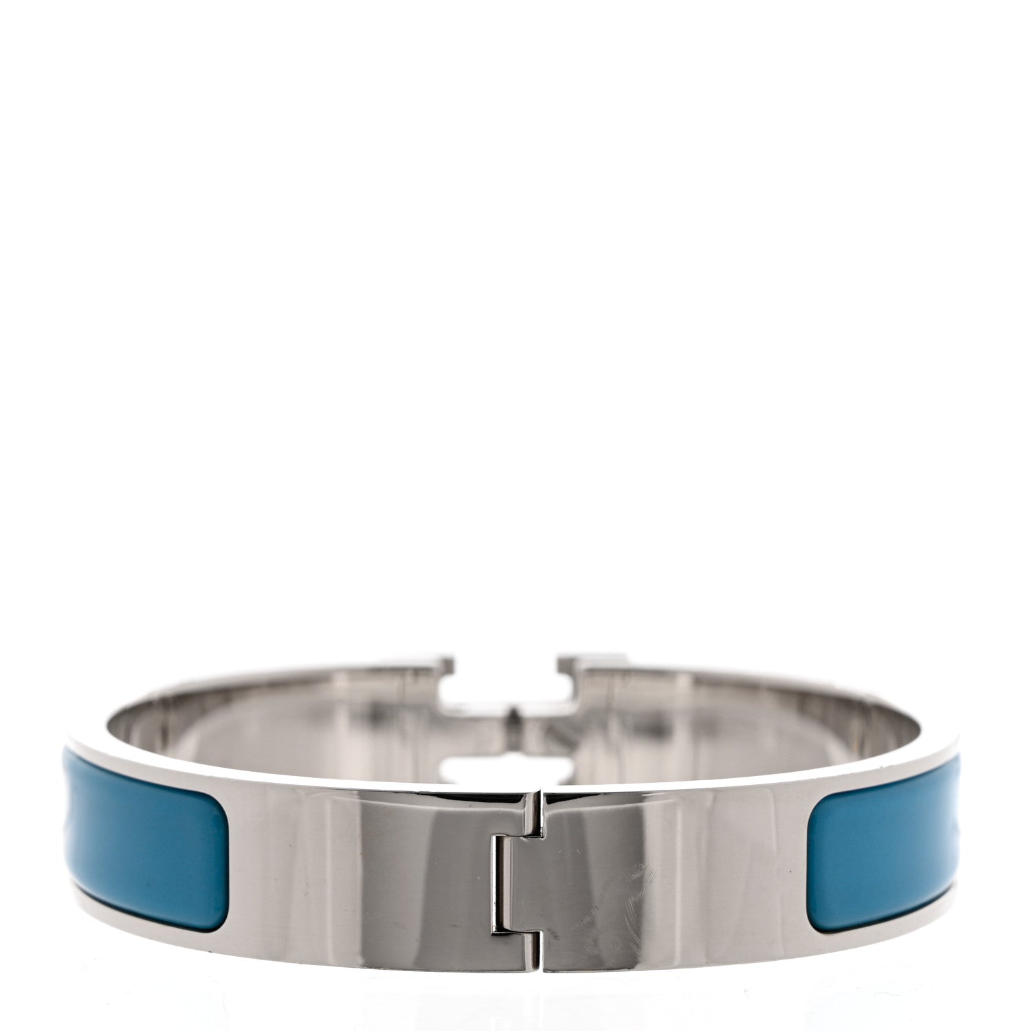 Hermes Narrow Enamel Clic Clac H Bracelet PM Bleu Profond 3 of 4