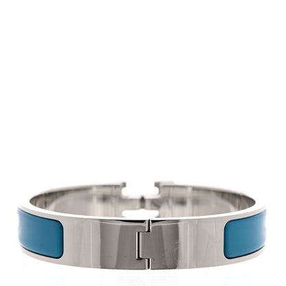 Hermes Narrow Enamel Clic Clac H Bracelet PM Bleu Profond 3 of 4