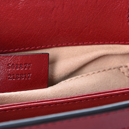 Gucci Suede Calfskin Web Small Ophidia Chain Shoulder Bag New Blue Romantic Cherry 6 of 9
