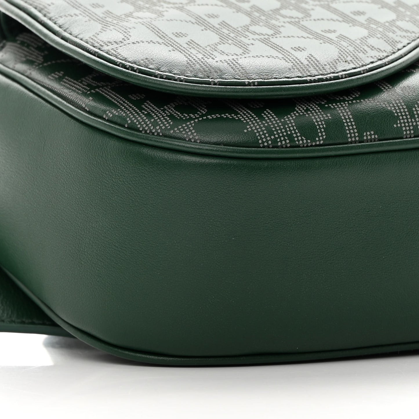 Galaxy Calfskin Oblique World Tour Saddle Belt Bag Green