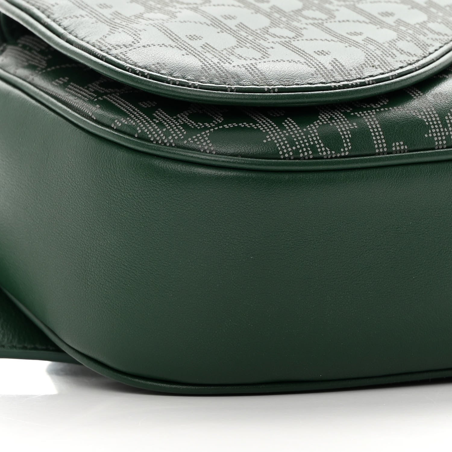 Christian Dior Galaxy Calfskin Oblique World Tour Saddle Belt Bag Green 9 of 11
