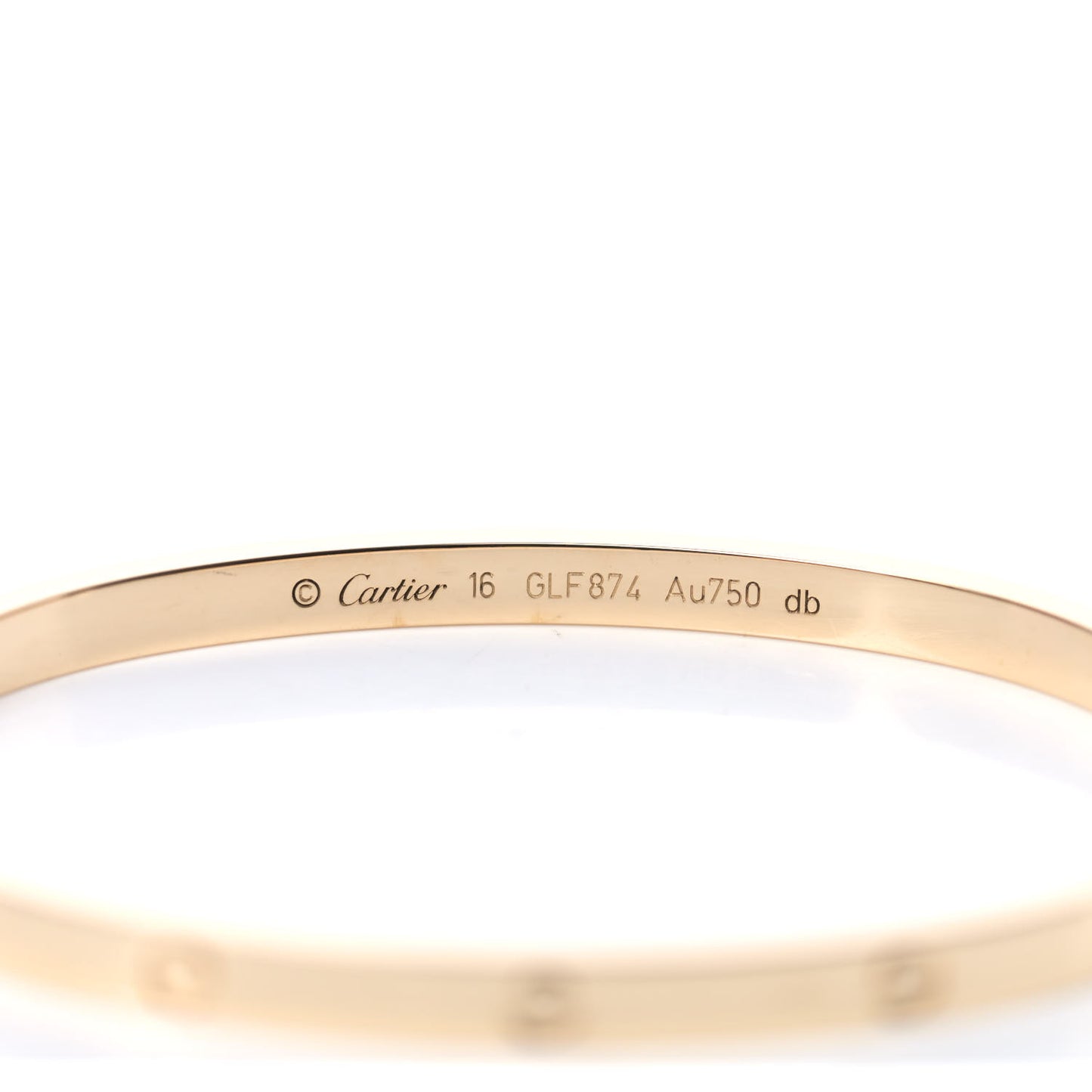 18K Yellow Gold Small LOVE Bracelet 16