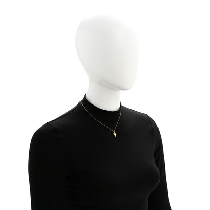 Saint Laurent Metal Heart Pendant Necklace Gold 2 of 5