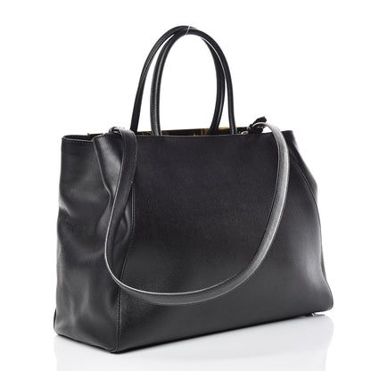 Fendi Vitello Elite Regular 2Jours Tote Black 4 of 23
