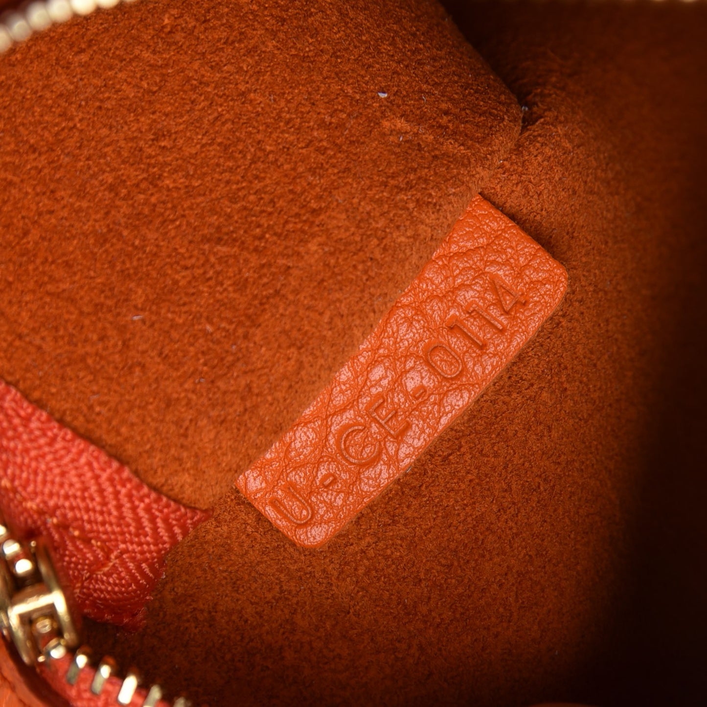 Crisped Calfskin Small Tie Knot Tote Bright Orange