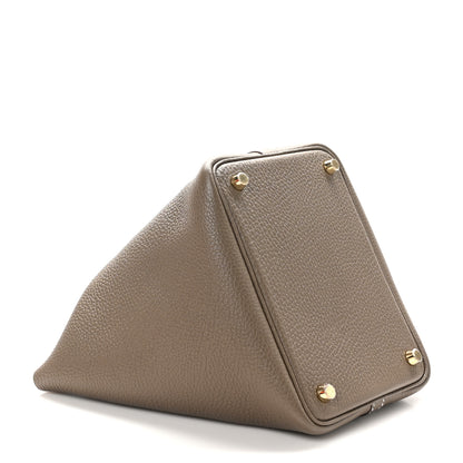 Hermes Taurillon Clemence Picotin Lock 18 PM Etoupe 4 of 11