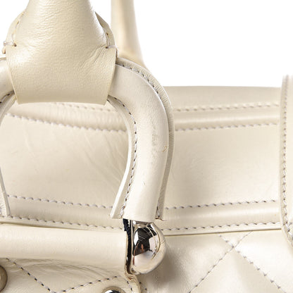 Burberry Leather Quilted Large Manor Tote White 16 of 17