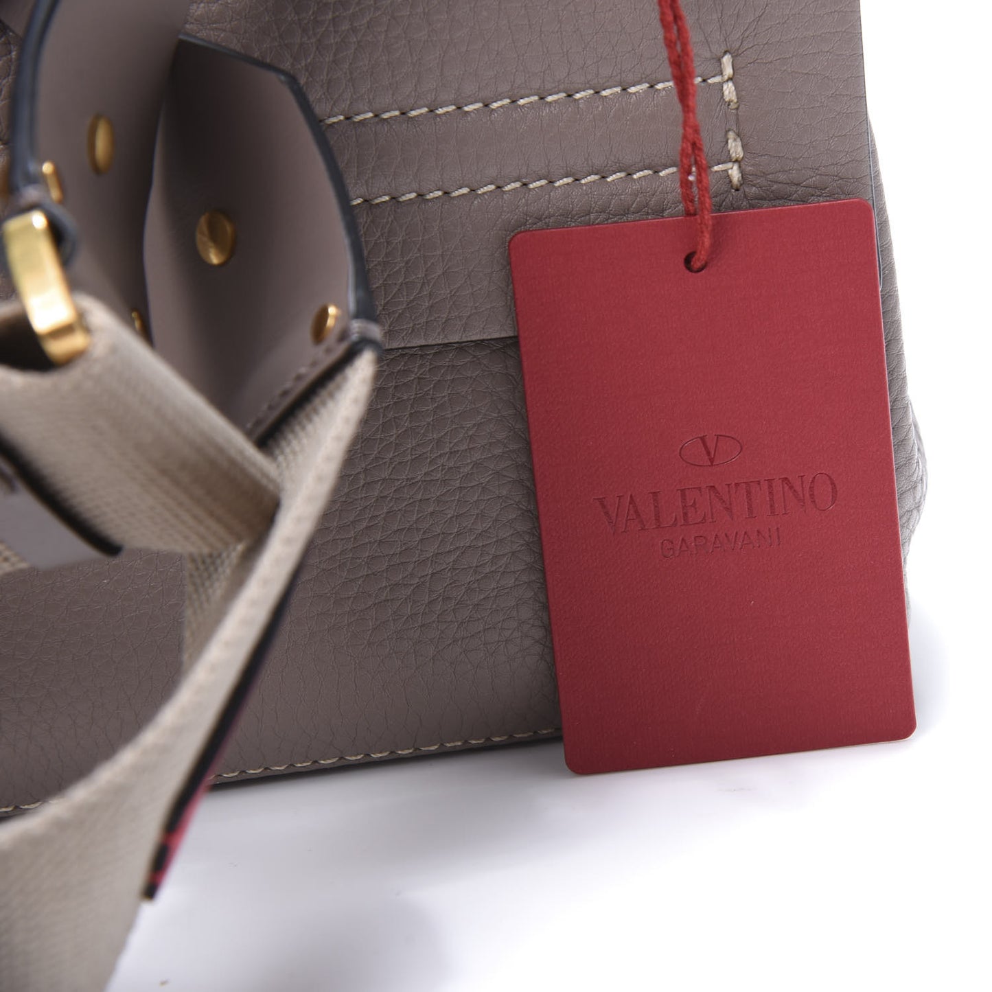 Grainy Calfskin Mini Vring Shoulder Bag Clay