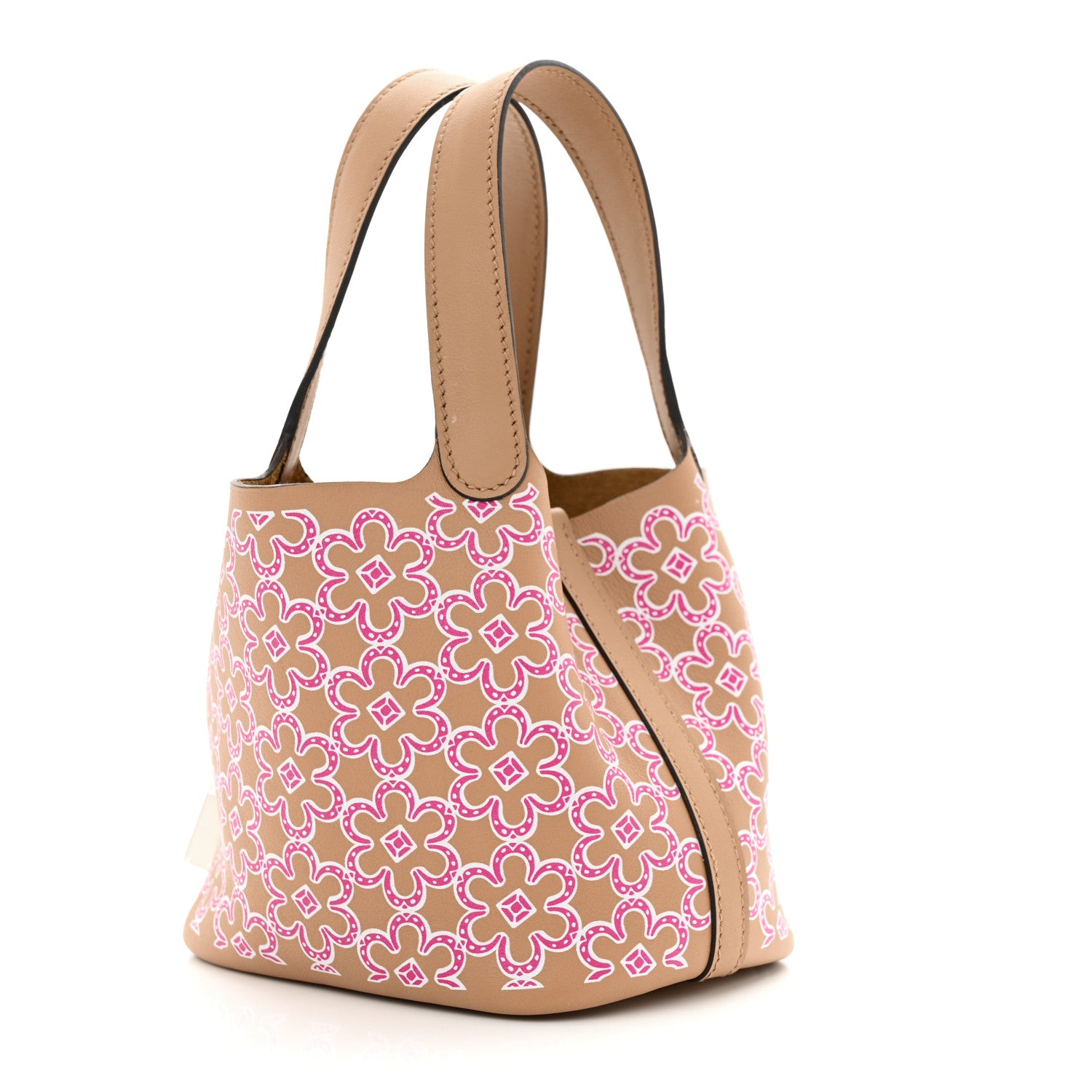 Hermes Swift Micro Lucky Daisy Picotin Lock Chai Rose White 3 of 11