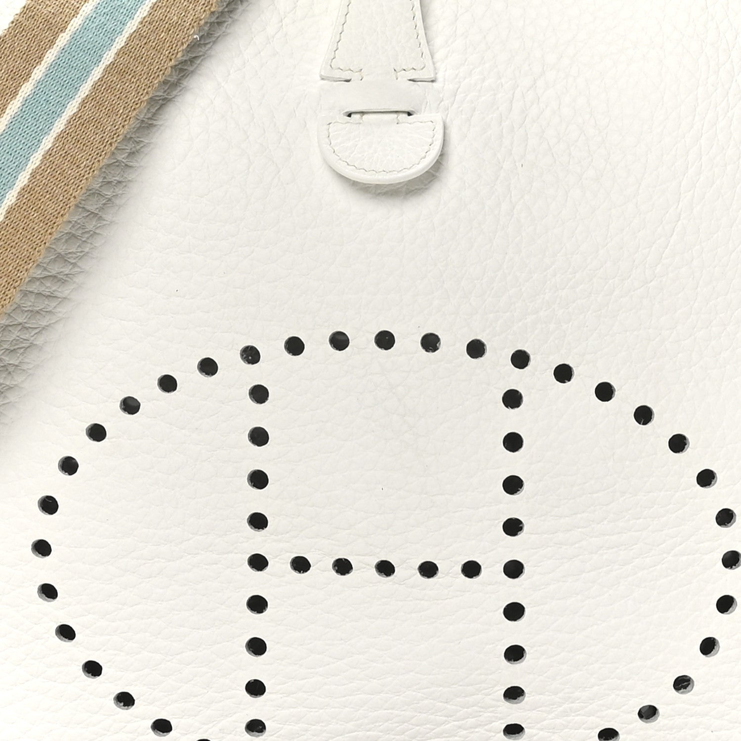 Hermes Taurillon Clemence Amazone Evelyne II PM White White 8 of 10
