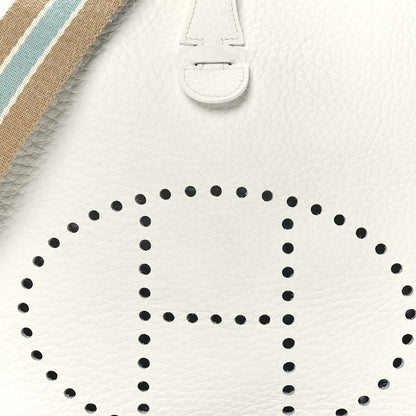 Hermes Taurillon Clemence Amazone Evelyne II PM White White 8 of 10