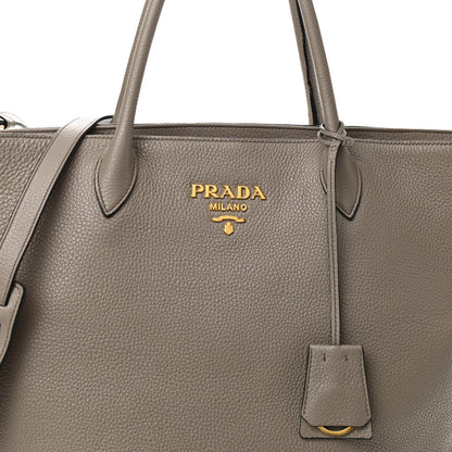 Prada Vitello Daino Zippered Tote Argilla 9 of 12