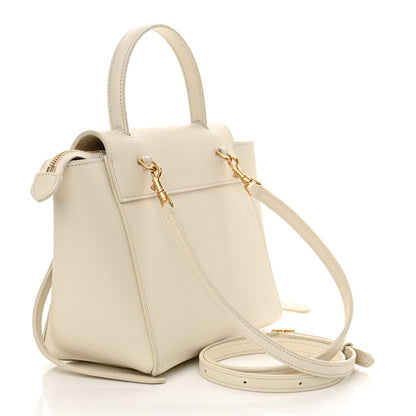 Celine Grained Calfskin Nano Belt Bag Chalk 3 of 13