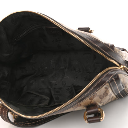 Gucci Crystal Monogram Duchessa Boston Bag Brown 4 of 12