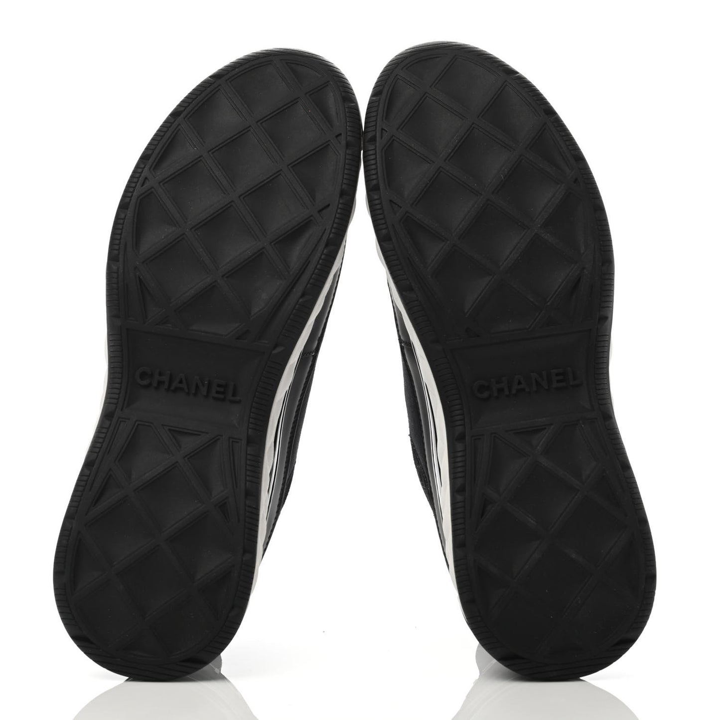 Velvet Calfskin Mixed Fibers CC Sneakers 39.5 Black