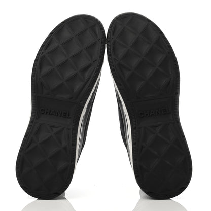 Chanel Velvet Calfskin Mixed Fibers CC Sneakers 39.5 Black 4 of 4