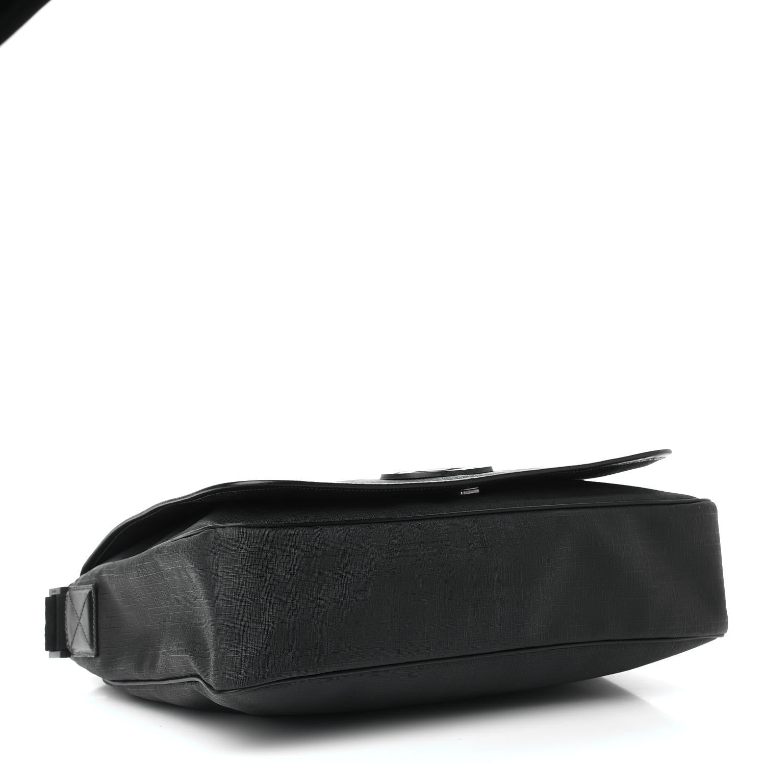Gucci Coated Canvas Interlocking G Large Flap Messenger Bag Black 4 of 11