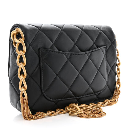 Chanel Lambskin Quilted Chain Flap Black 3 of 11