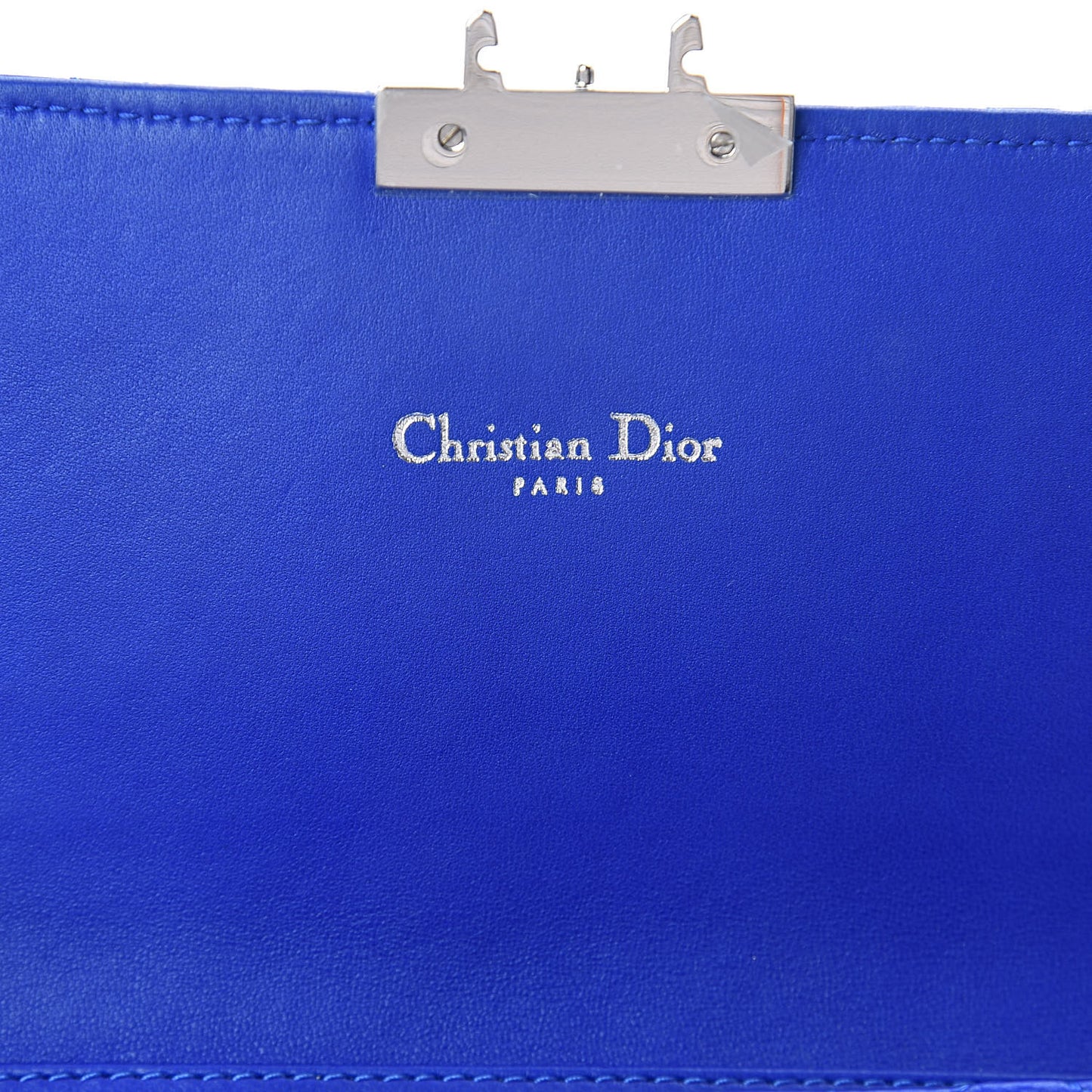 Lambskin Cannage Miss Dior Promenade Pouch Blue