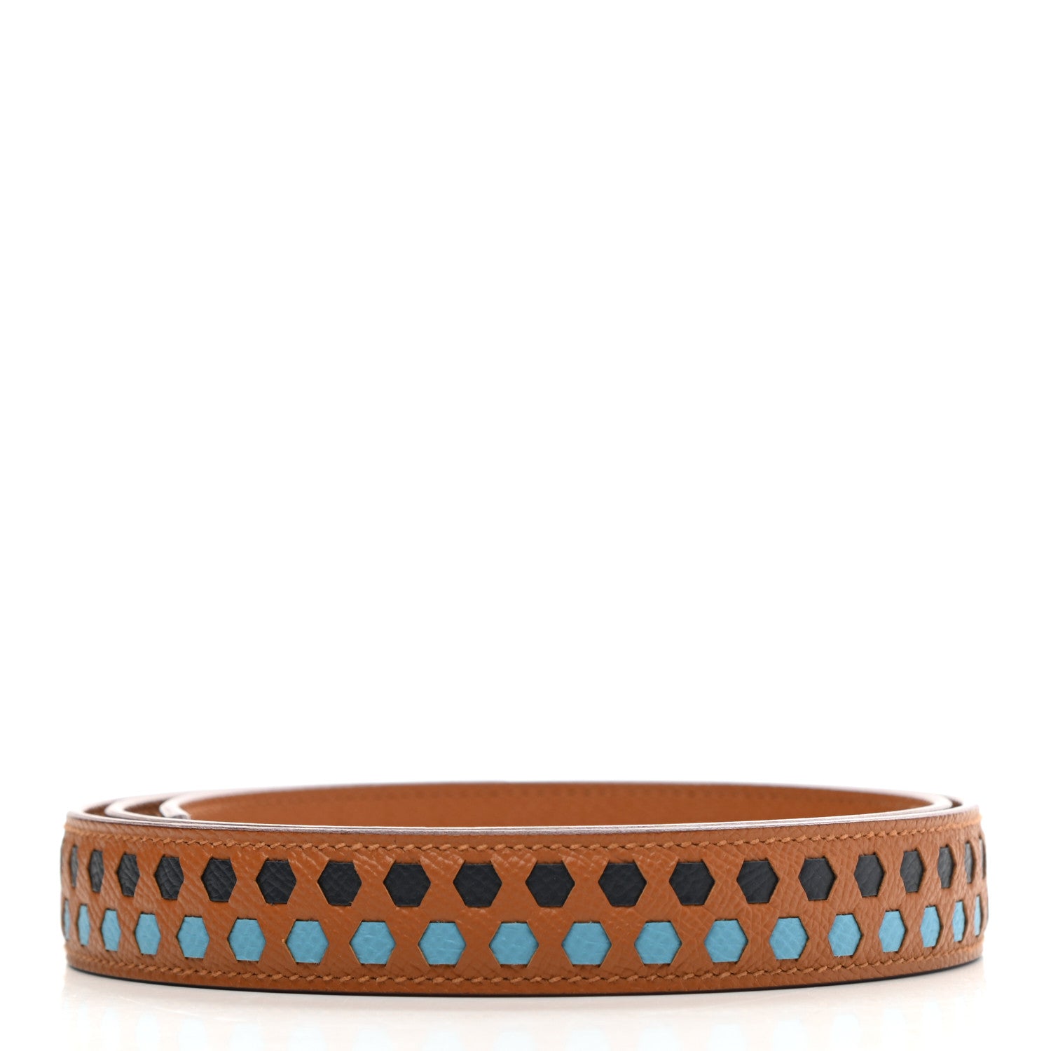 Hermes Epsom 25mm Hexagone Tressage Shoulder Strap Gold 2 of 5