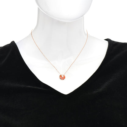 Cartier 18K Pink Gold Diamond Carnelian XS Amulette Pendant Necklace 2 of 5