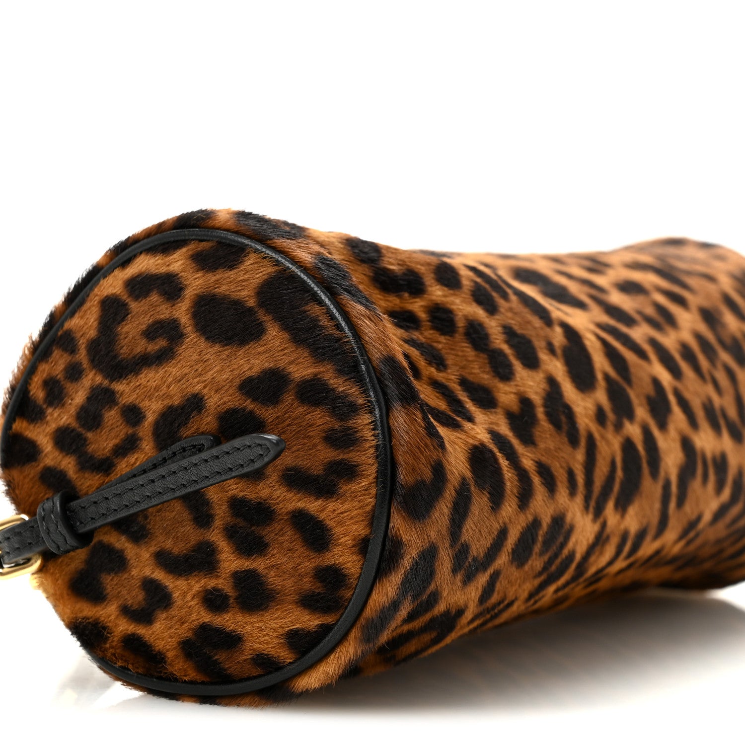 Miu Miu Nappa Calf Hair Leopard Printed Pouch Miele 8 of 10