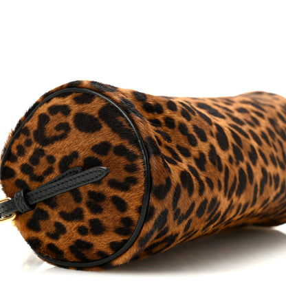 Miu Miu Nappa Calf Hair Leopard Printed Pouch Miele 8 of 10