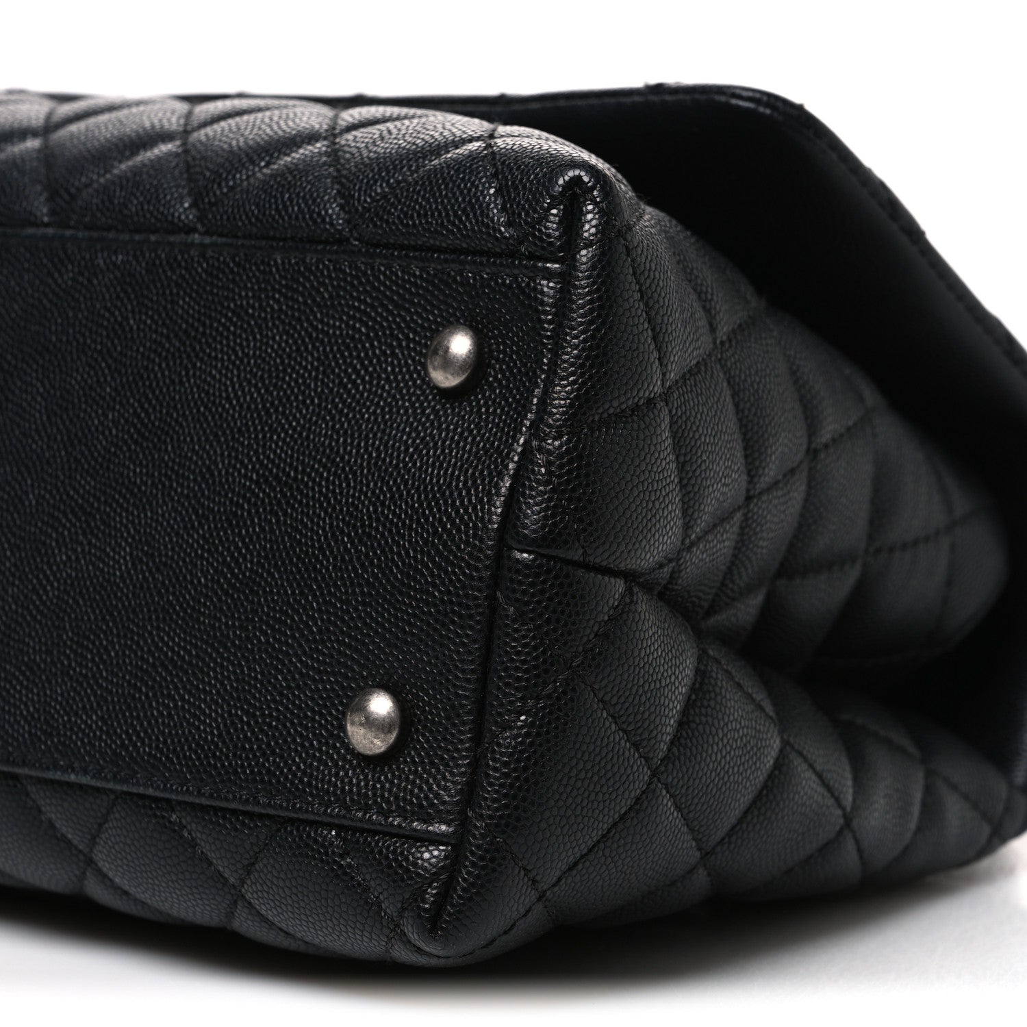 Chanel Caviar Lizard Embossed Quilted Small Coco Handle Flap Black 10 of 10