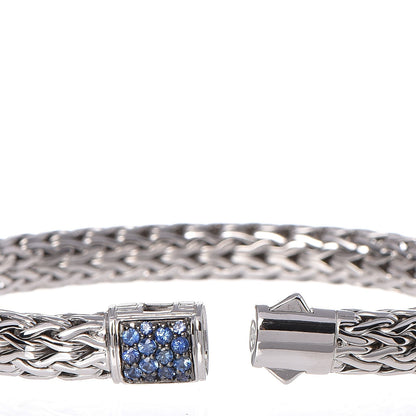 John Hardy Sterling Silver Blue Sapphire 7.5mm Classic Chain Lava Bracelet S 6 of 6