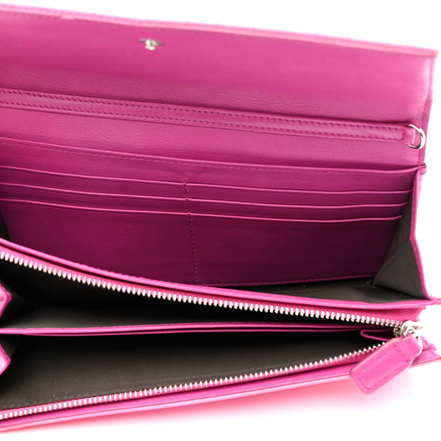 Christian Dior Patent Cannage Rendezvous Chain Wallet Pink 5 of 13
