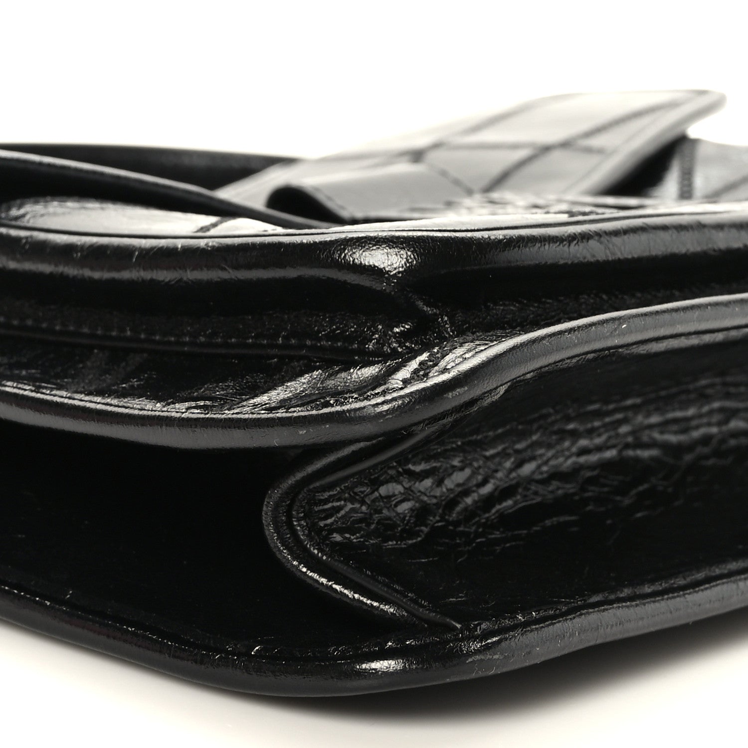 MCM Calfskin Large Mena Quilted Shoulder Bag Black 8 of 10