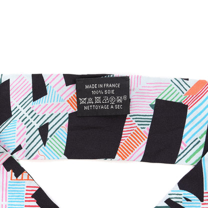 Hermes Silk Cavalcadour Morning Twilly Black Rouge Vert 4 of 4