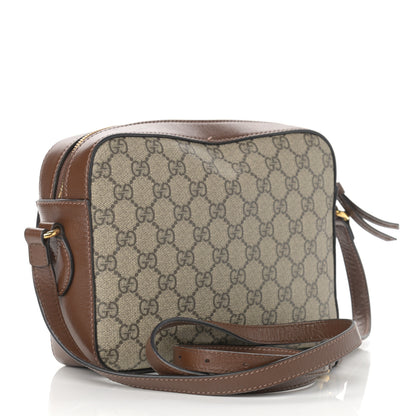 Gucci GG Supreme Monogram Small Horsebit 1955 Shoulder Bag Beige Brown Sugar 3 of 17