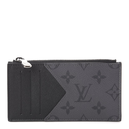 Louis Vuitton Reverse Monogram Eclipse Taiga Coin Card Holder 1 of 5