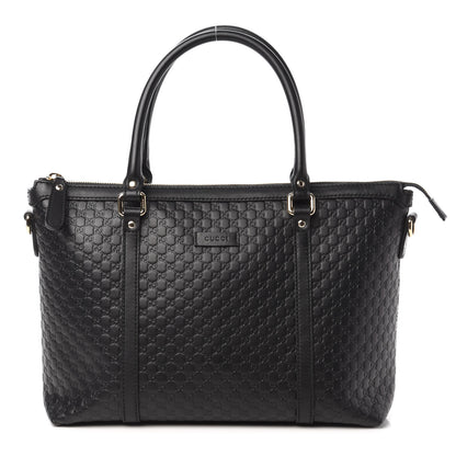Gucci Soft Microguccissima Small Zippered Satchel Black 1 of 10