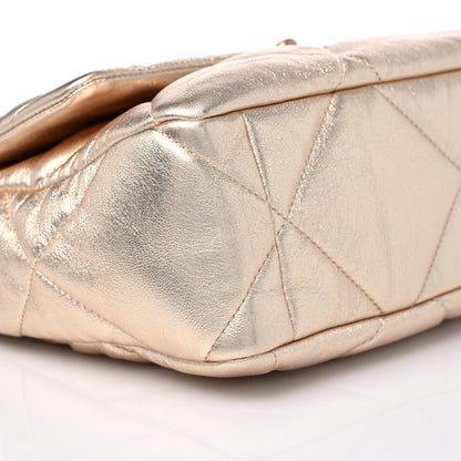 Chanel Metallic Lambskin Quilted Large Chanel 19 Flap Gold 8 of 9