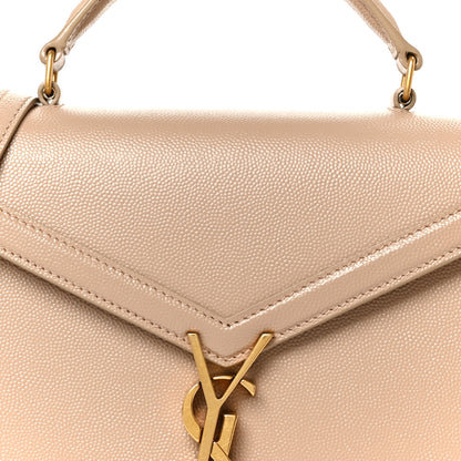 Saint Laurent Grain de Poudre Mini Classic Monogram Cassandra Top Handle Beige 8 of 10