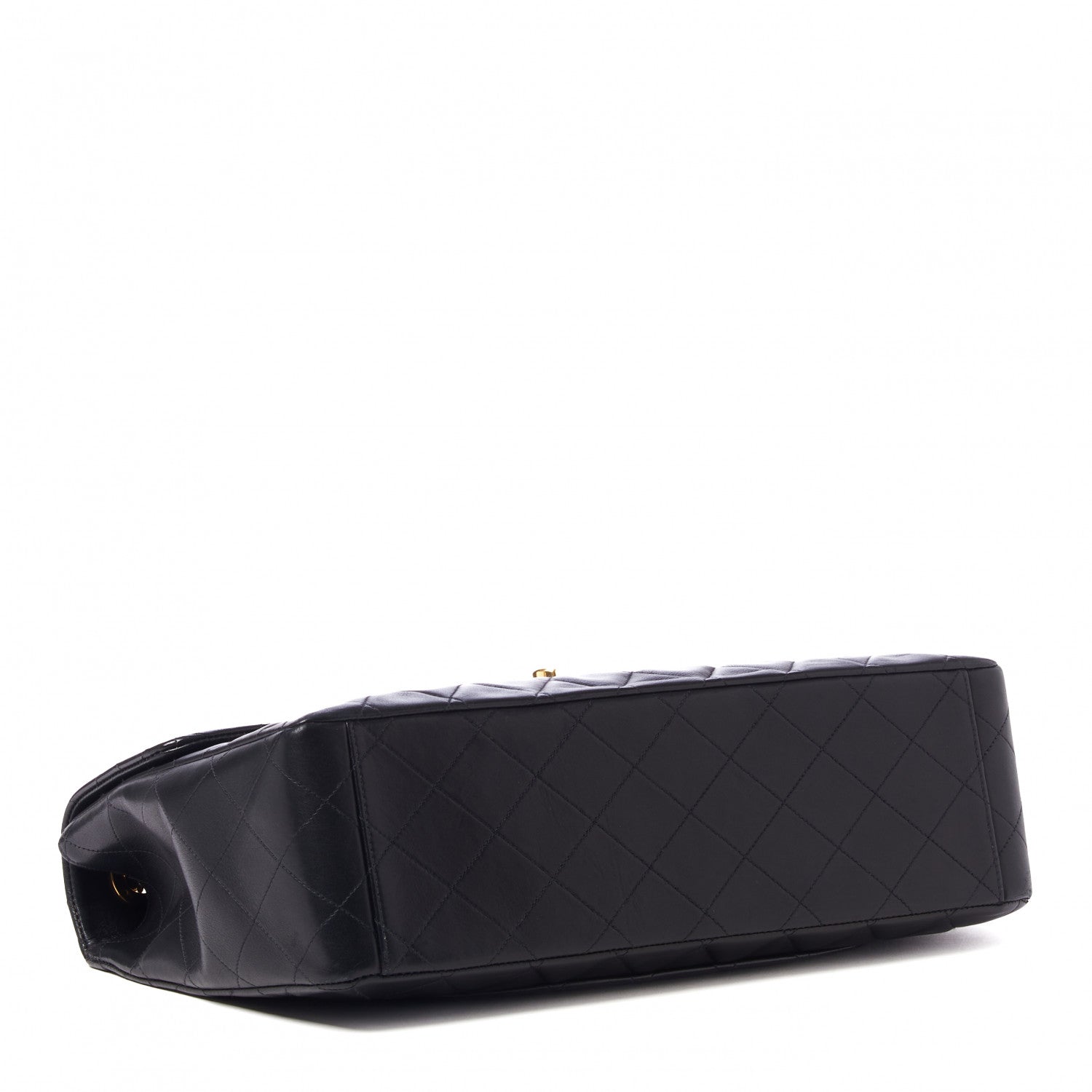 Chanel Lambskin Quilted XL Jumbo Single Flap Black 4 of 10