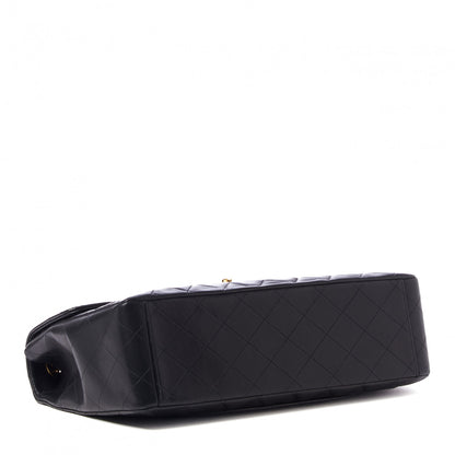 Chanel Lambskin Quilted XL Jumbo Single Flap Black 4 of 10