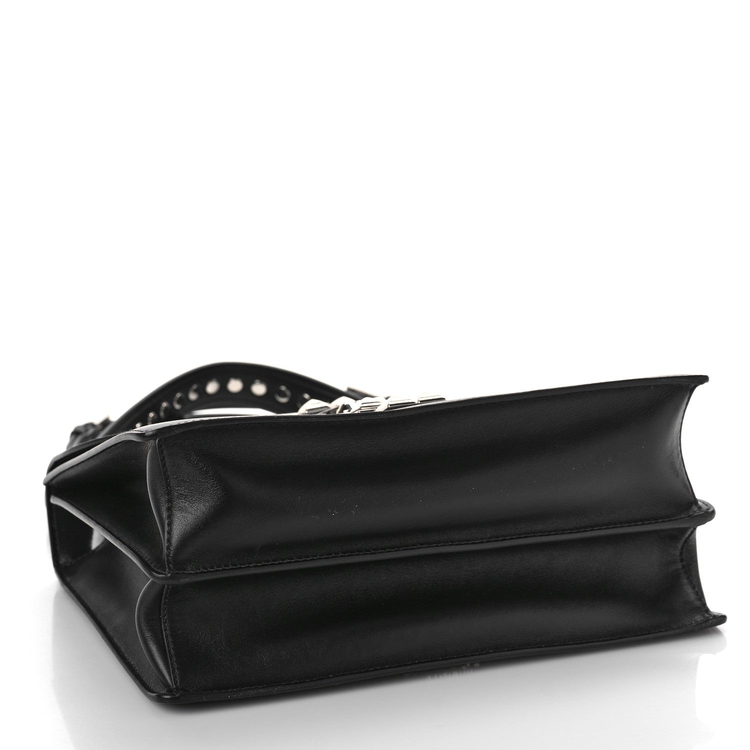 Prada Saffiano City Calfskin Studded Elektra Shoulder Bag Black Fuoco 4 of 8