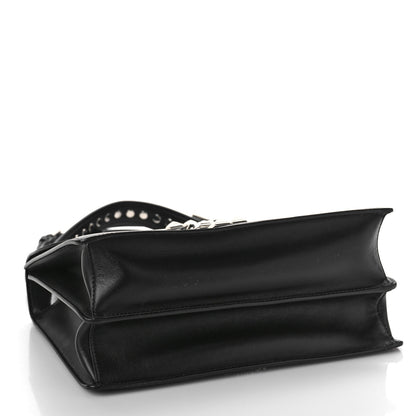 Prada Saffiano City Calfskin Studded Elektra Shoulder Bag Black Fuoco 4 of 8