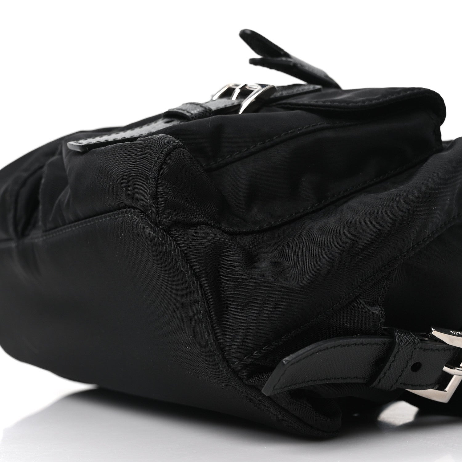 Prada Re-Nylon Vela Saffiano Small Backpack Black 9 of 9