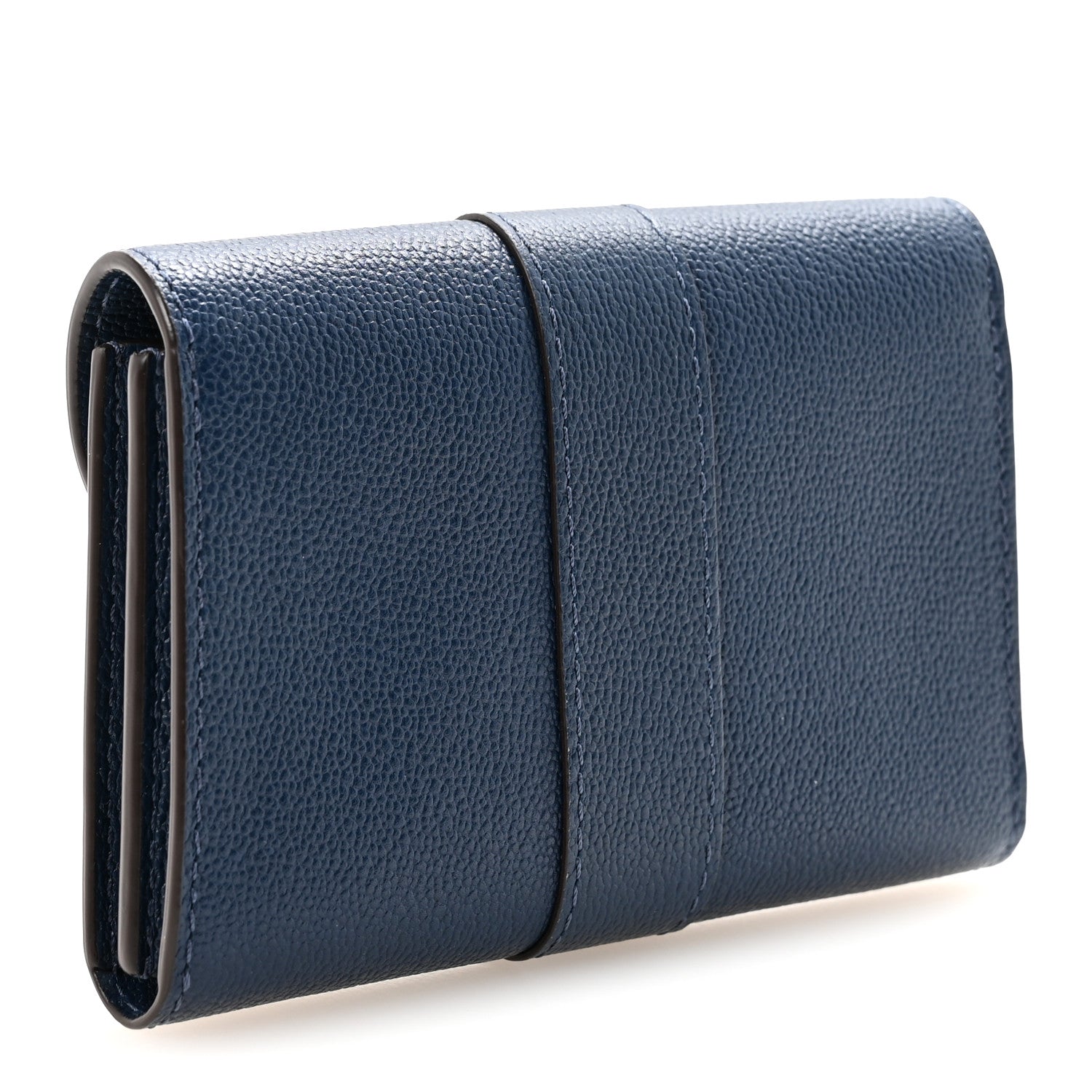 Delvaux Grained Calfskin Magic Brillant Card Holder Blue 3 of 7