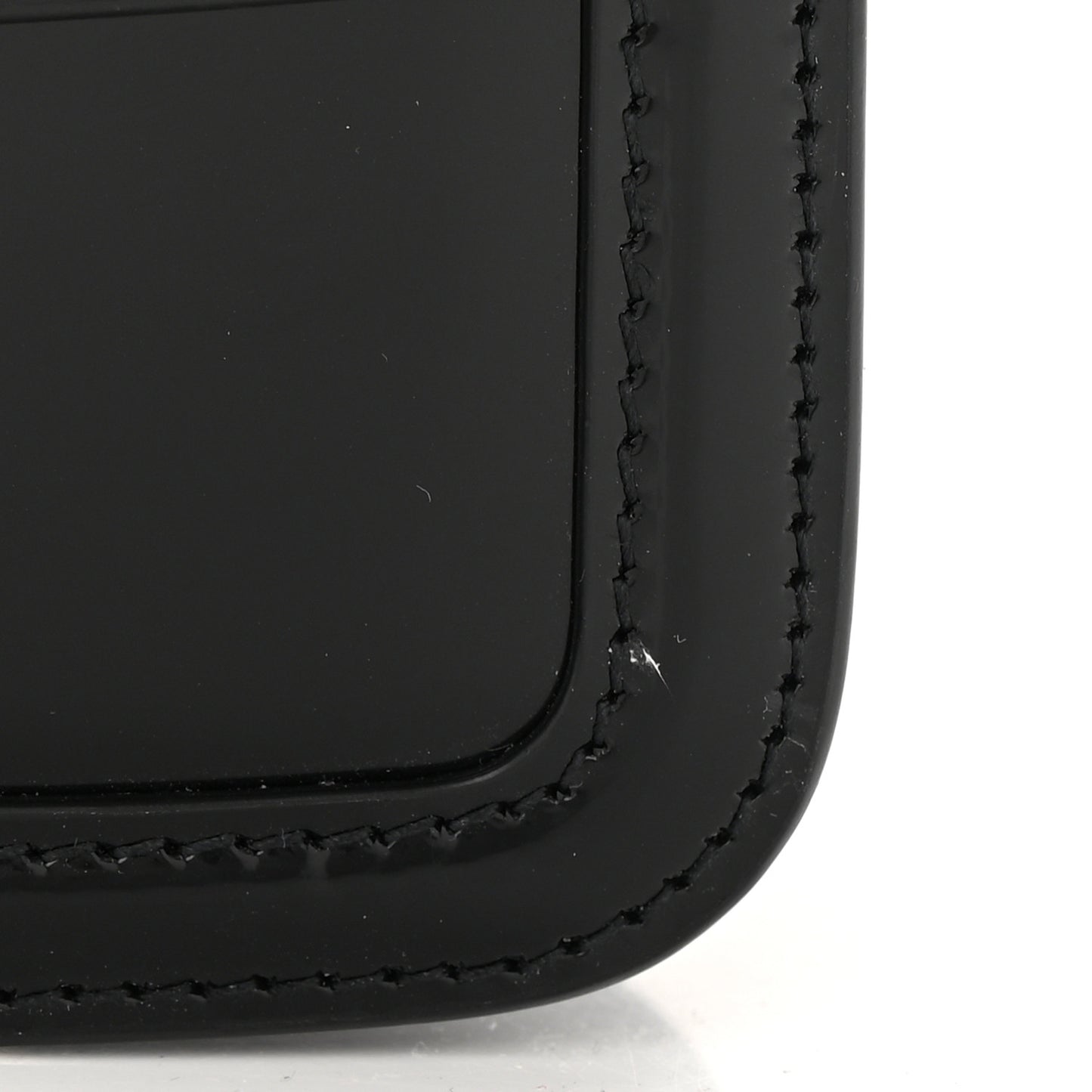 Glazed Calfskin Monogram Medium Solferino Satchel Black
